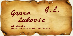Gavra Luković vizit kartica